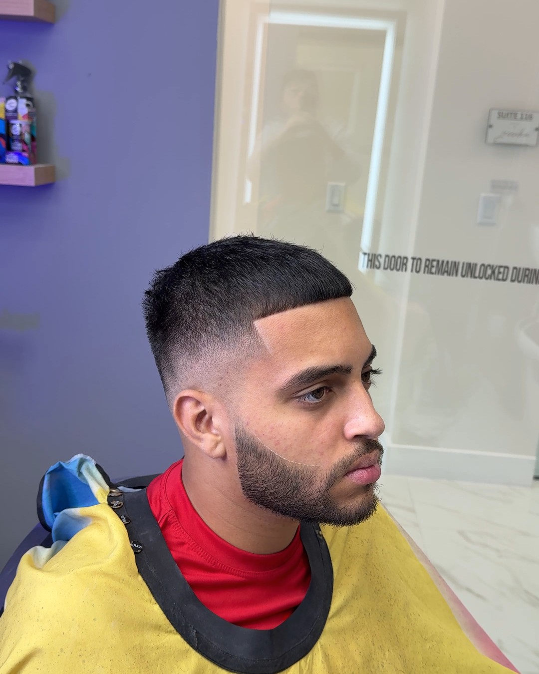 Low fade with a full beard shape-up, Cuts By Cello